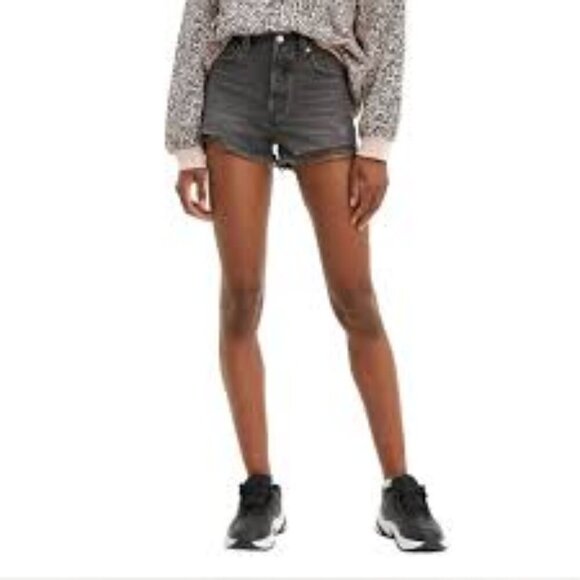 Levi's 501 Cutoff Jean Shorts Eat Your Words Gray Wash 28 - Picture 1 of 5